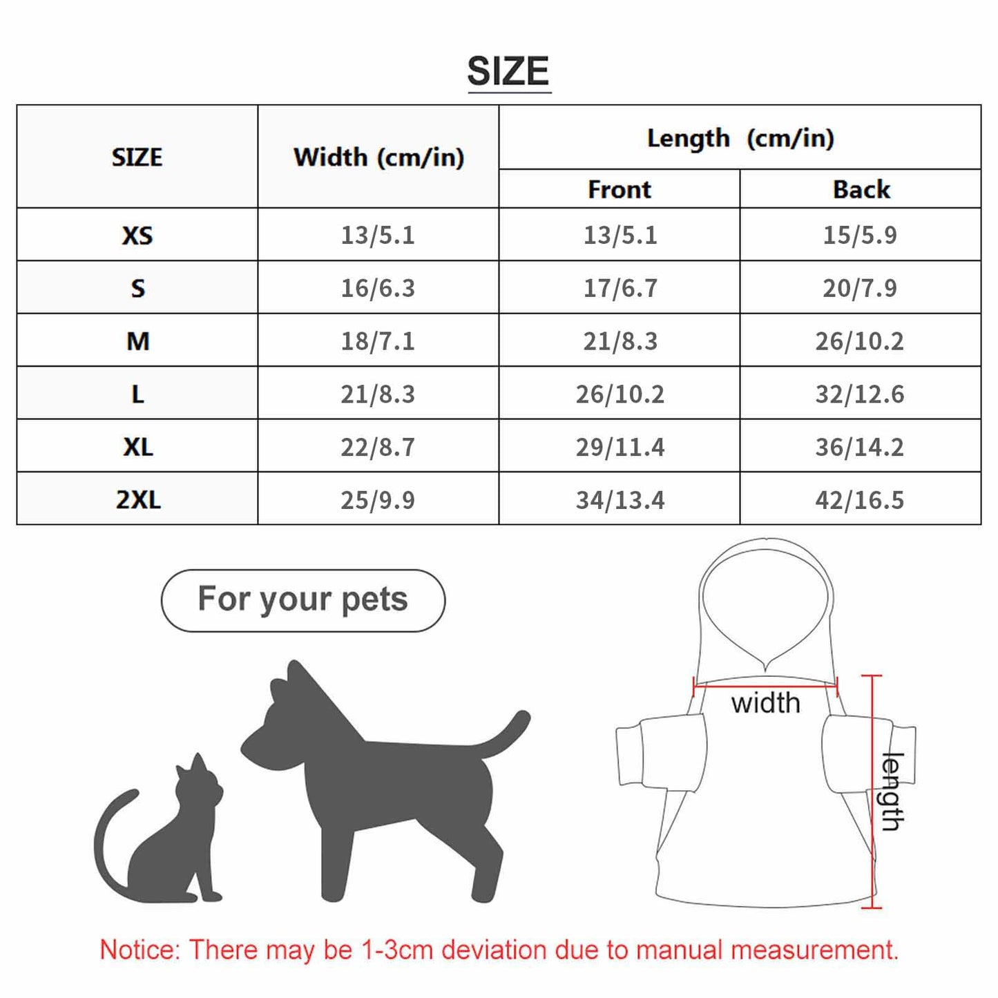 オリジナルプリント ペット用 フーディー パーカー 犬猫用 (抜け毛・汚れ防止)