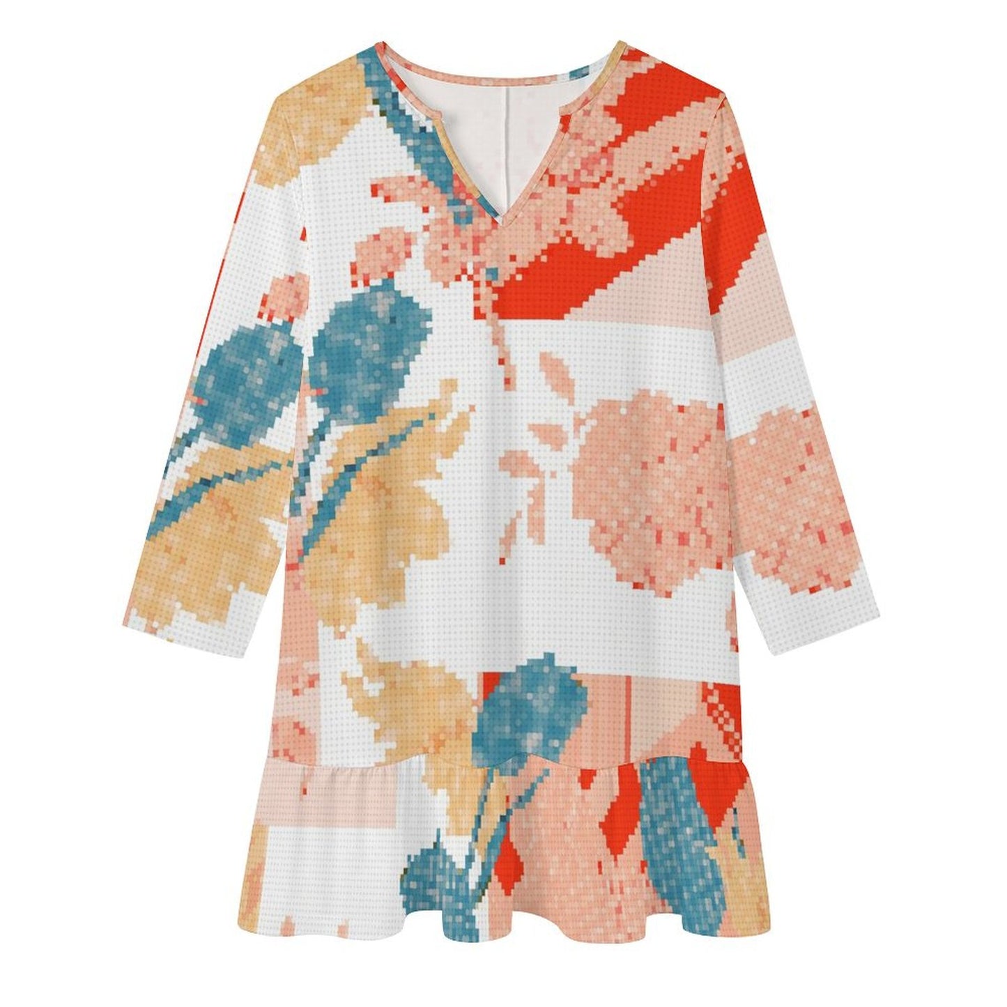 【写真で】オリジナルワンピース作成 | 母の日・記念日ギフト Vネック