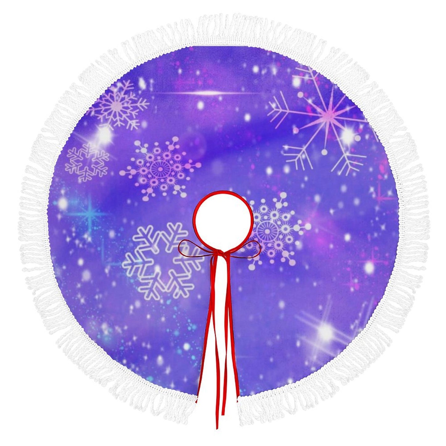 【両面プリント】フリンジ付き オリジナルツリースカート | 防水 | クリスマス飾り