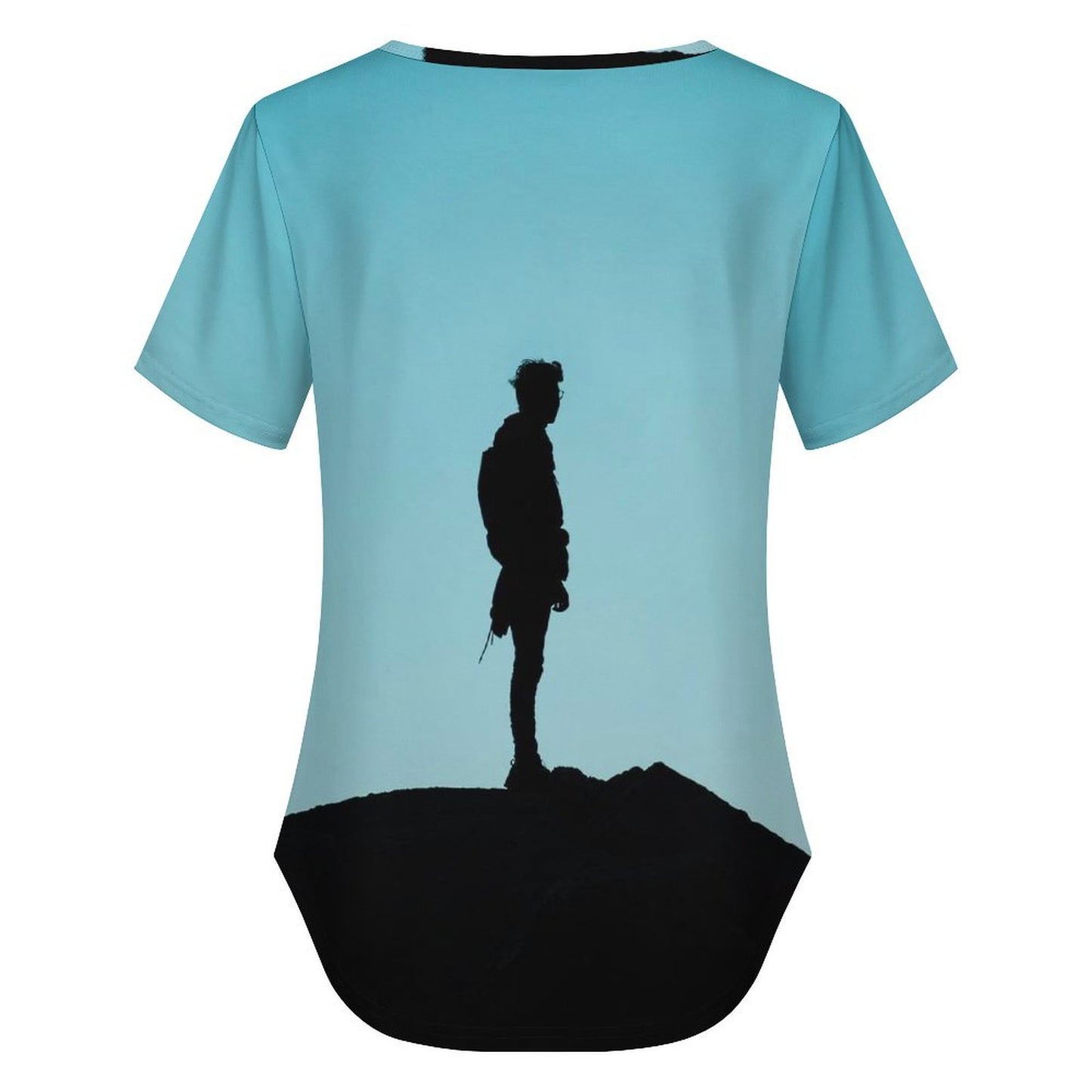 【オーダーメイド】カスタム VネックTシャツ レディース|クロスデザイン