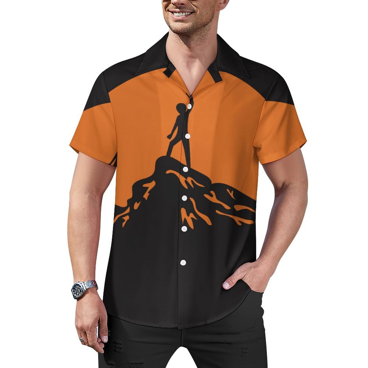 【全面プリント】風を纏う、カスタムキューバシャツ|半袖開襟