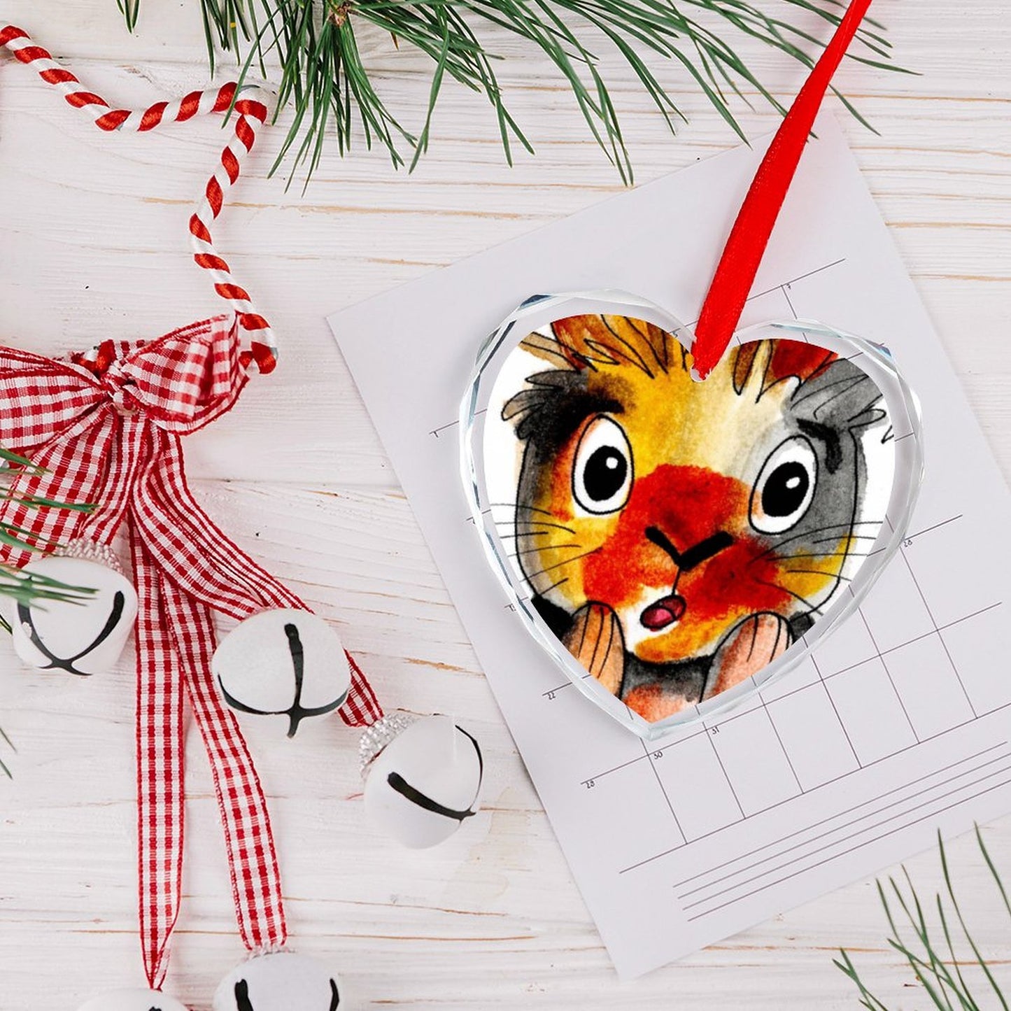 【写真で名入れ】クリスタル ガラスオーナメント | 記念日ギフト