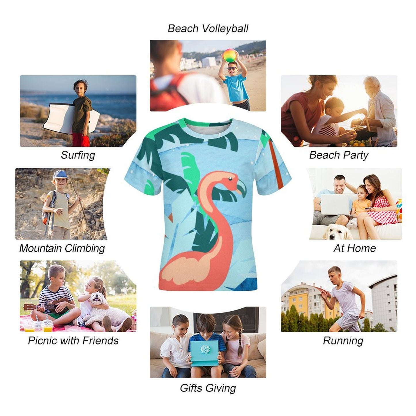 カスタム キッズTシャツ | 全面プリント・男女兼用デザイン