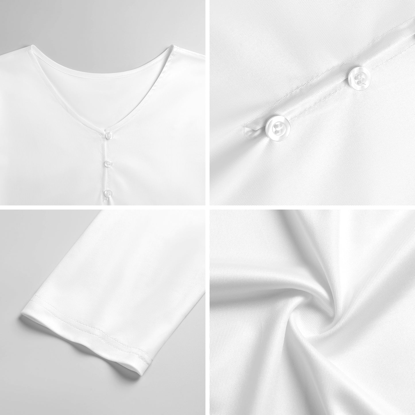 【オリジナル作成】メンズ ヘンリーネック長袖Tシャツ|ミルクシルク素材
