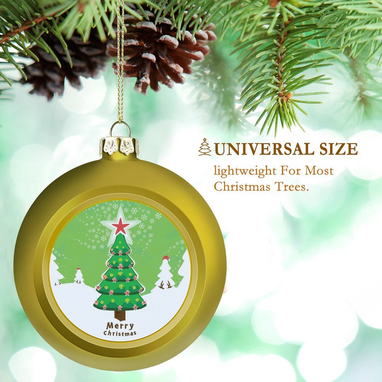 【ミニサイズ】オリジナルクリスマスボール 4cm | 小さな写真・ロゴ オーナメント