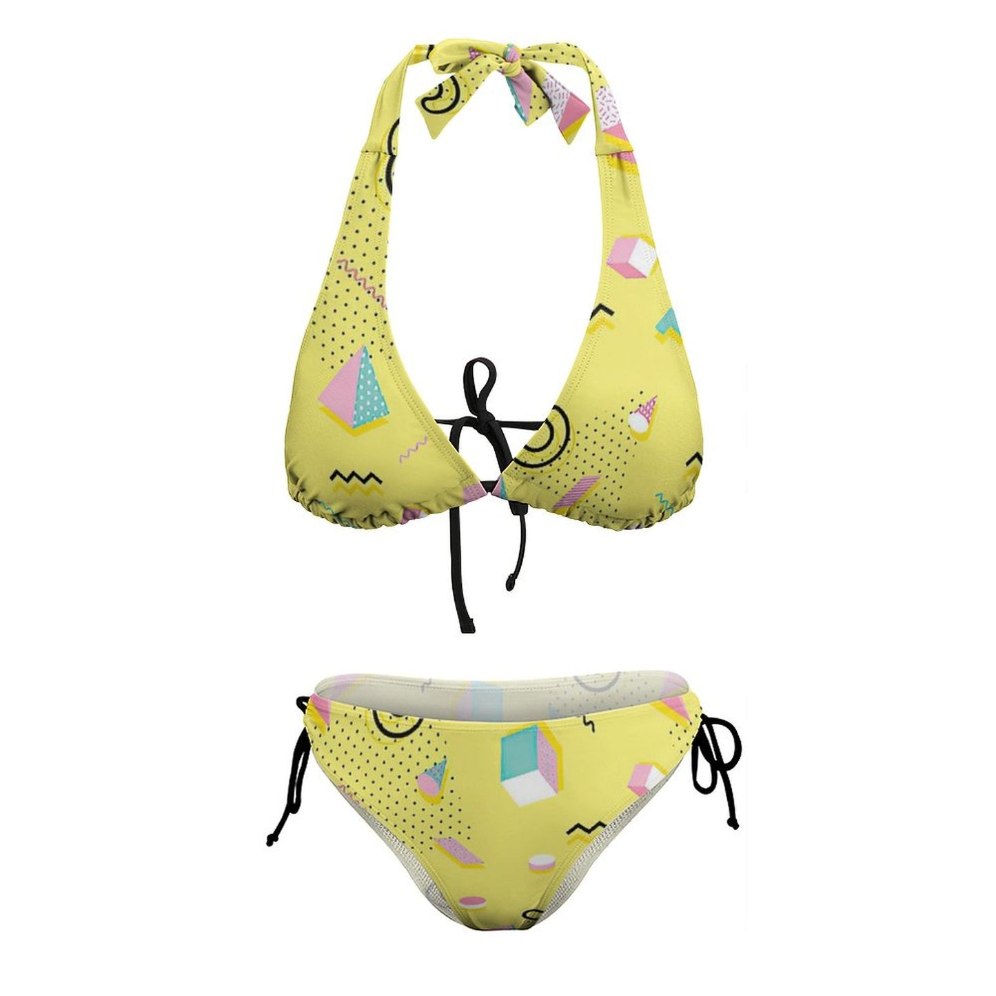 オリジナル 幅広ストラップ ビキニ | 首が痛くないホルターネック | 三角ビキニ