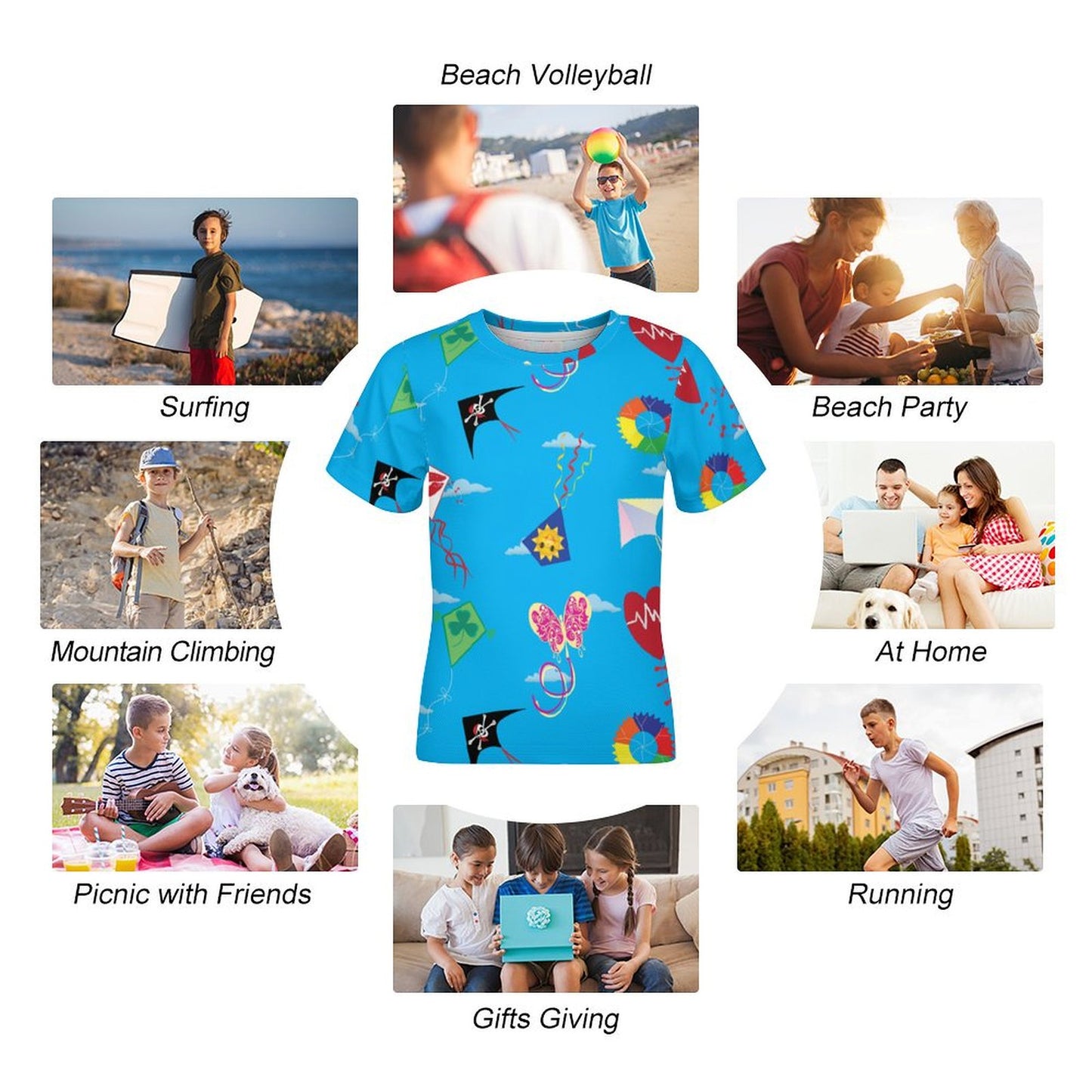 【全面プリント】キッズTシャツ オリジナル|子供服 写真 名入れギフト