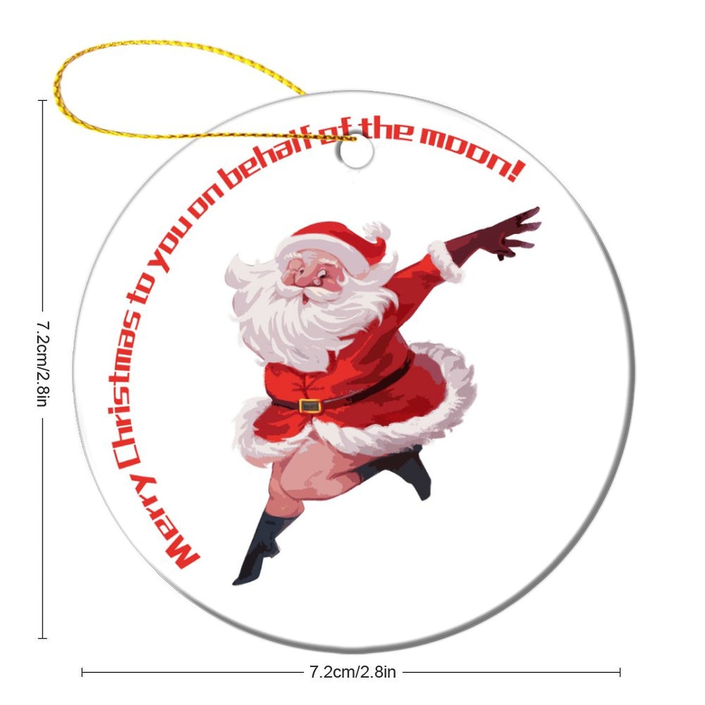 【両面プリント】オリジナル陶器オーナメント | 写真でクリスマス飾り | ギフトに