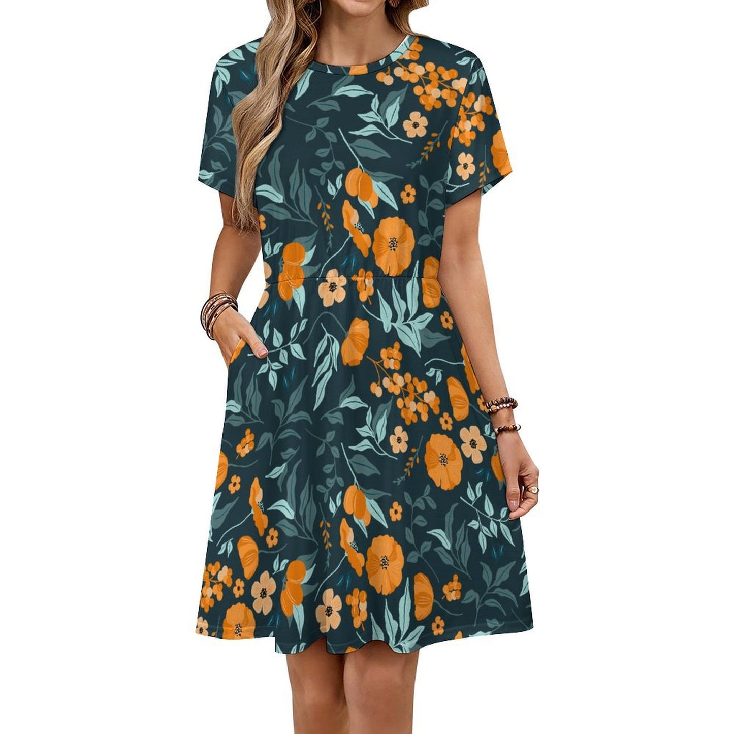 日常は美術館。写真でカスタムする半袖ワンピース