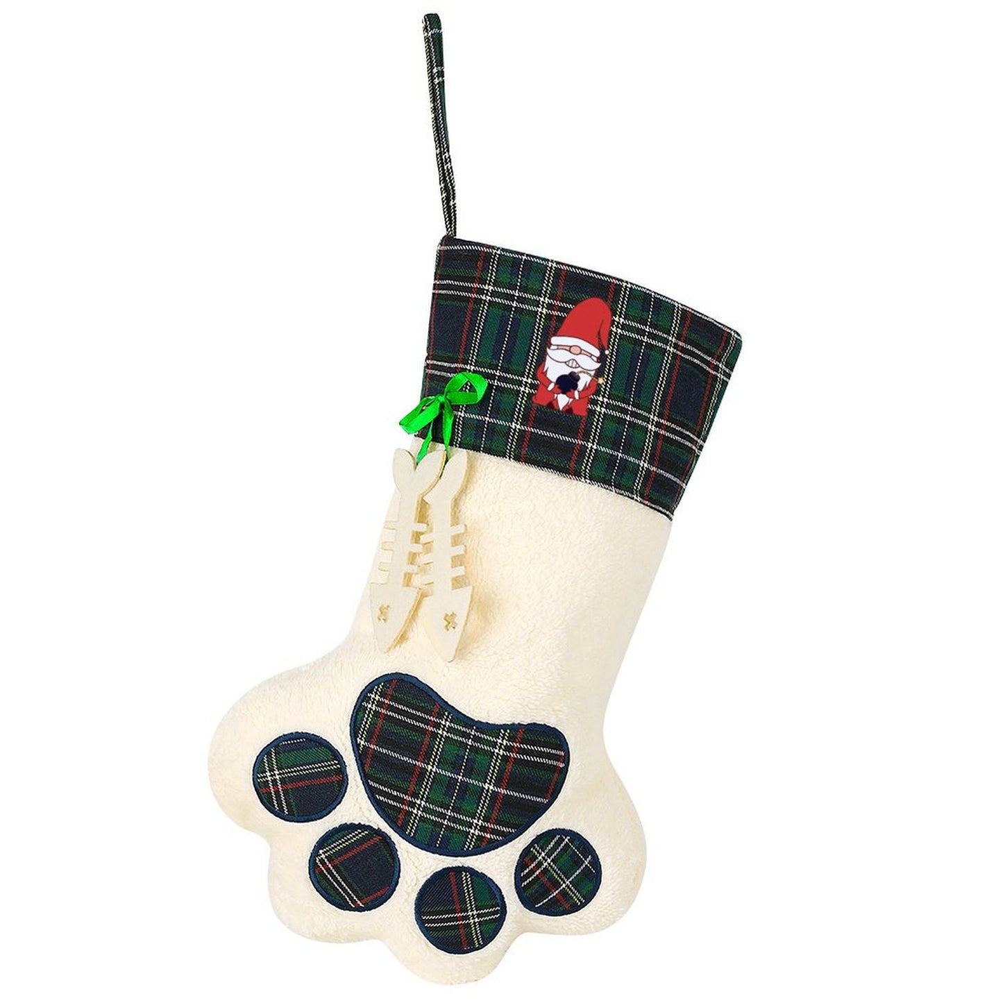 【ペット用】オリジナルクリスマス靴下 | 犬・猫の写真・名入れ | 肉球デザイン