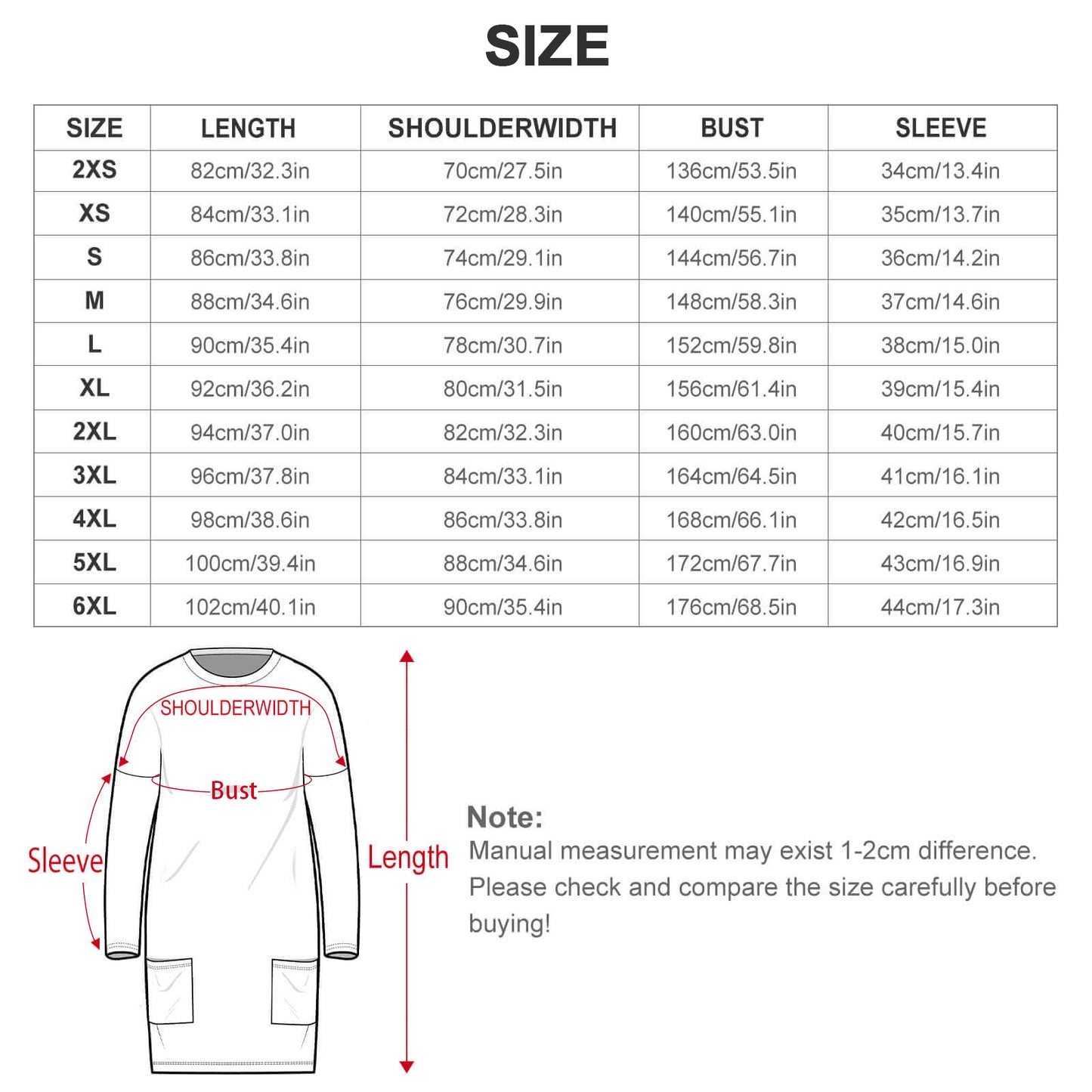 【2XS~6XL】ポケット付きが嬉しい!カスタムできる大人のチュニックワンピース