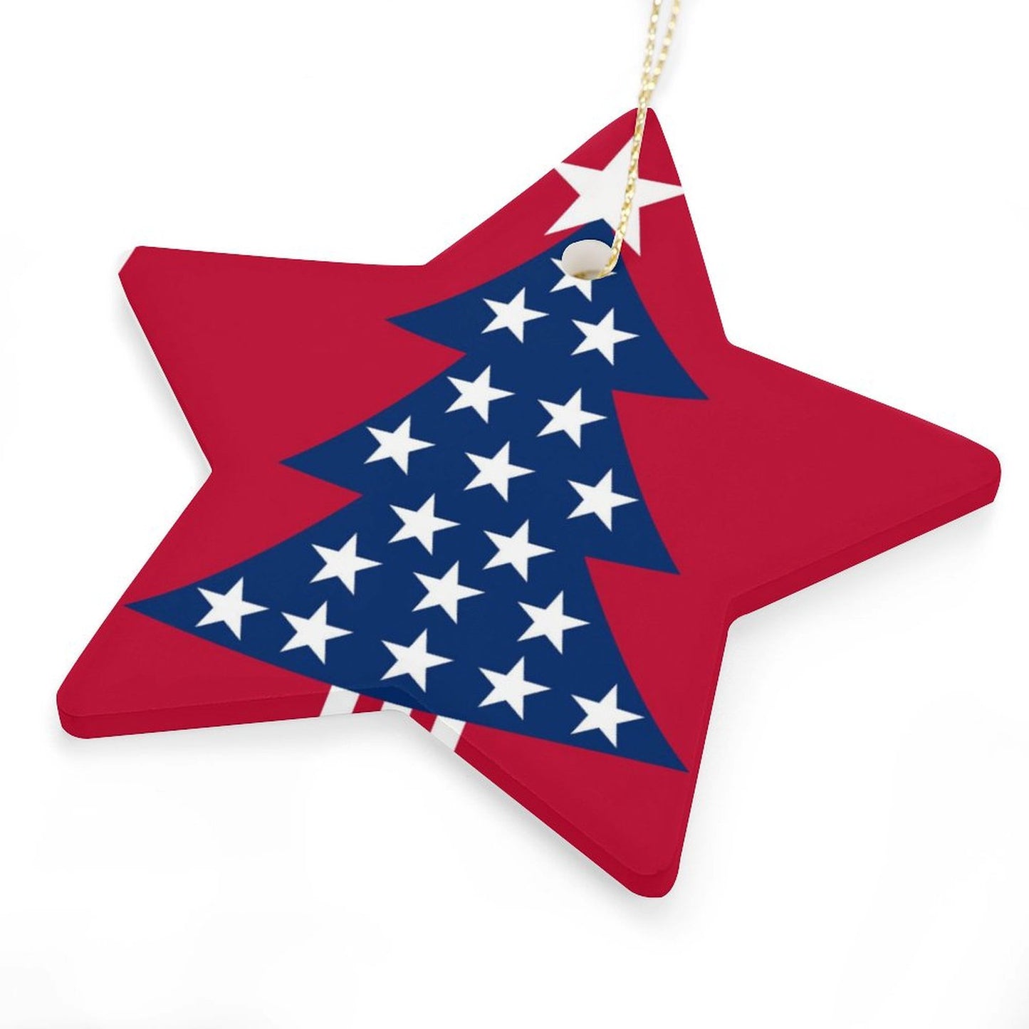 【両面プリント】星形セラミックオーナメント | 写真で作るクリスマス飾り