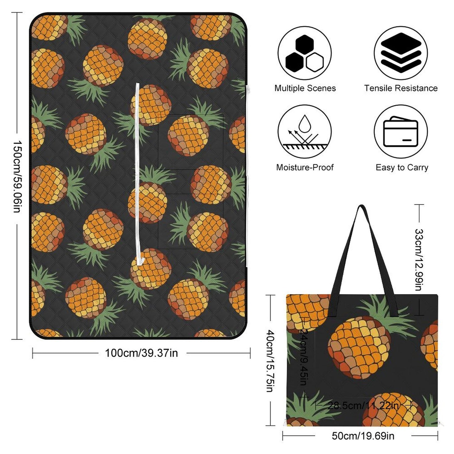 バッグが、敷物になる。もう荷物に悩まない、2in1オリジナルピクニックマット