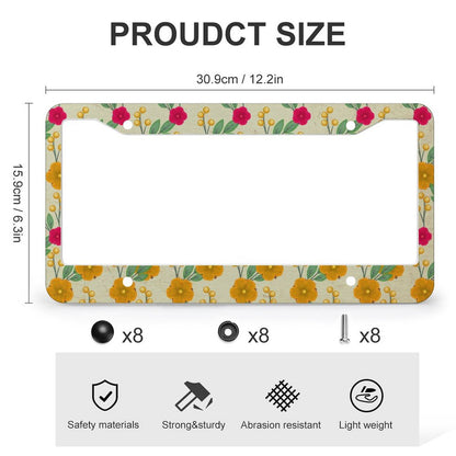 【写真でカスタム】ライセンスフレーム オリジナル (USサイズ/ペア) | おしゃれなナンバーフレーム