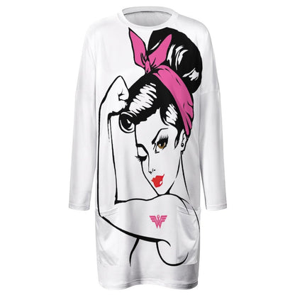 ロング丈ポケット付きトレーナー | お尻が隠れるチュニック | 2XS-6XL