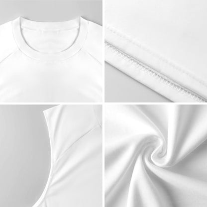 オーダーメイド ラグラン ノースリーブ マッスルTシャツ (カラーブロック/コットンライク生地)