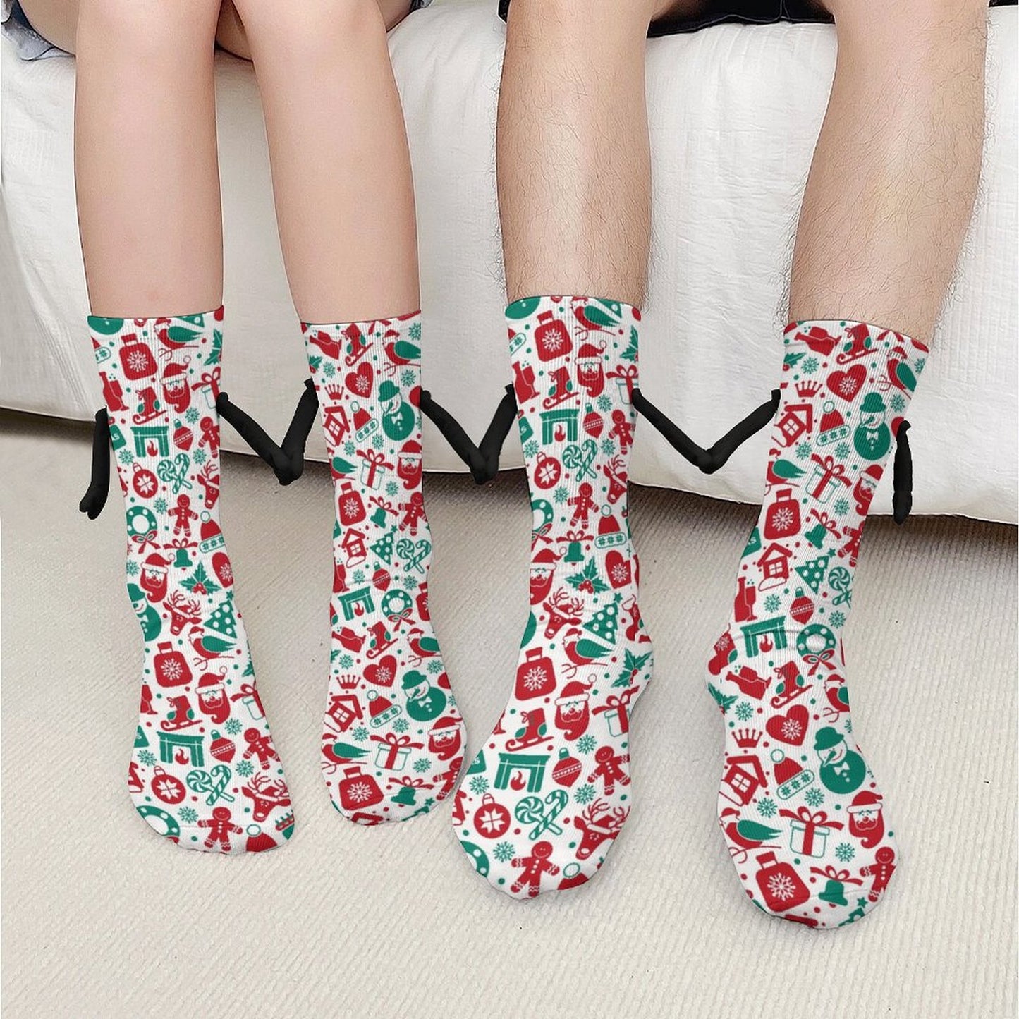 【SNSで話題！】磁石でくっつく手繋ぎ靴下｜写真で贈るオリジナルペアプレゼント