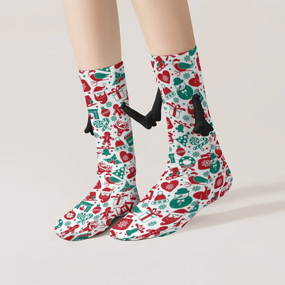 【SNSで話題！】磁石でくっつく手繋ぎ靴下｜写真で贈るオリジナルペアプレゼント