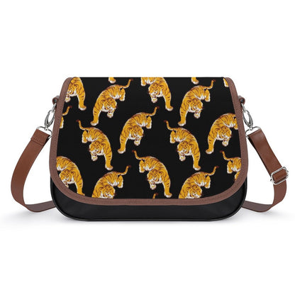 PUレザー メッセンジャーバッグ | 2WAY クラッチ＆ショルダー | オリジナルプリント