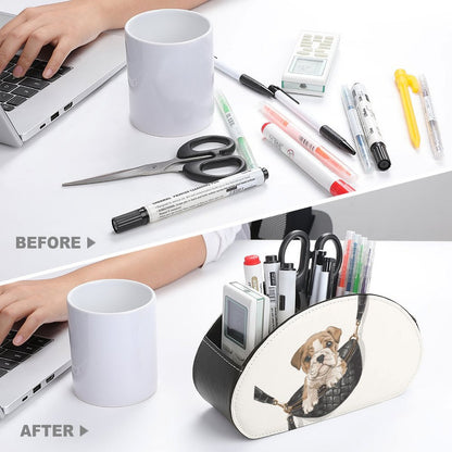 【レザー製】写真で作るオリジナルリモコンラック｜おしゃれな卓上収納・小物入れ