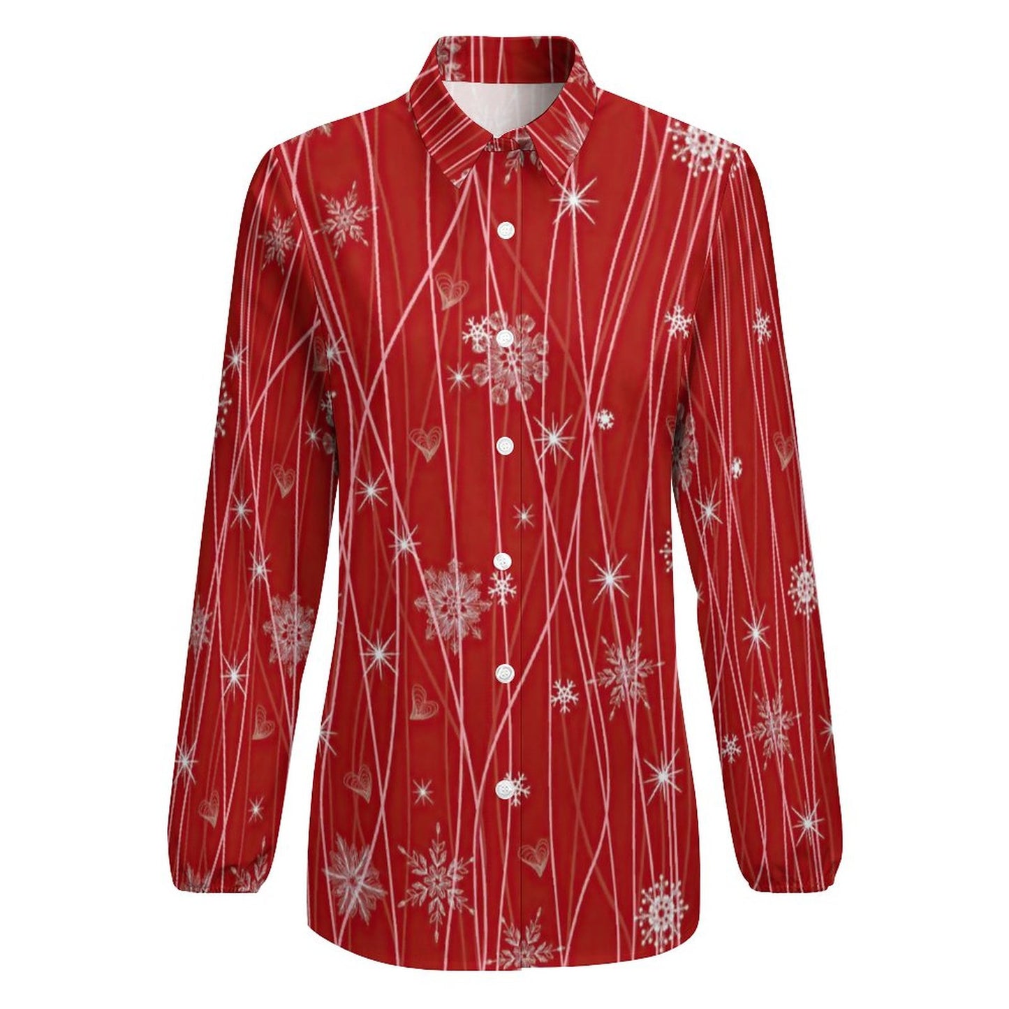 Vネック ランタンスリーブ ブラウス | レトロ・フレンチシック | S-3XL