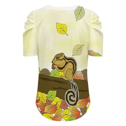 【カスタム可】パフスリーブTシャツ｜大人可愛い・レディース