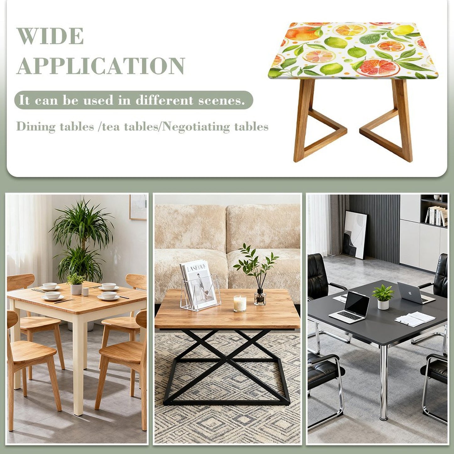 【敷くだけで、空間が生まれ変わる】写真で作るフィットテーブルカバー｜防水・正方形