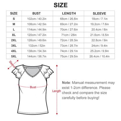 【肌が喜ぶUVカットTシャツ】写真でデザイン｜フリル袖Vネック
