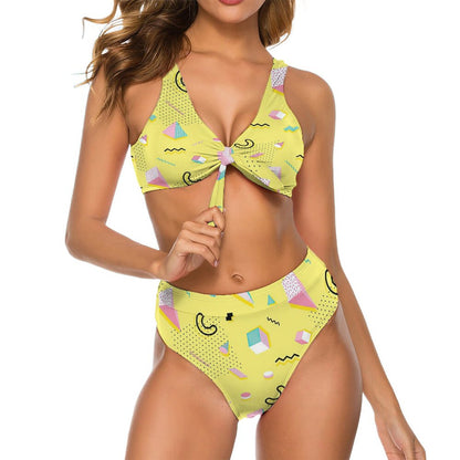 【体型カバーの天才】視線を操る、フロントリボン・ハイウエストビキニ｜脚長効果も