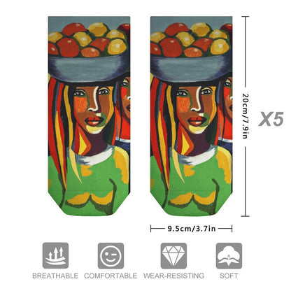 カスタム アンクルソックス (5足セット) | 写真でオリジナル靴下作成