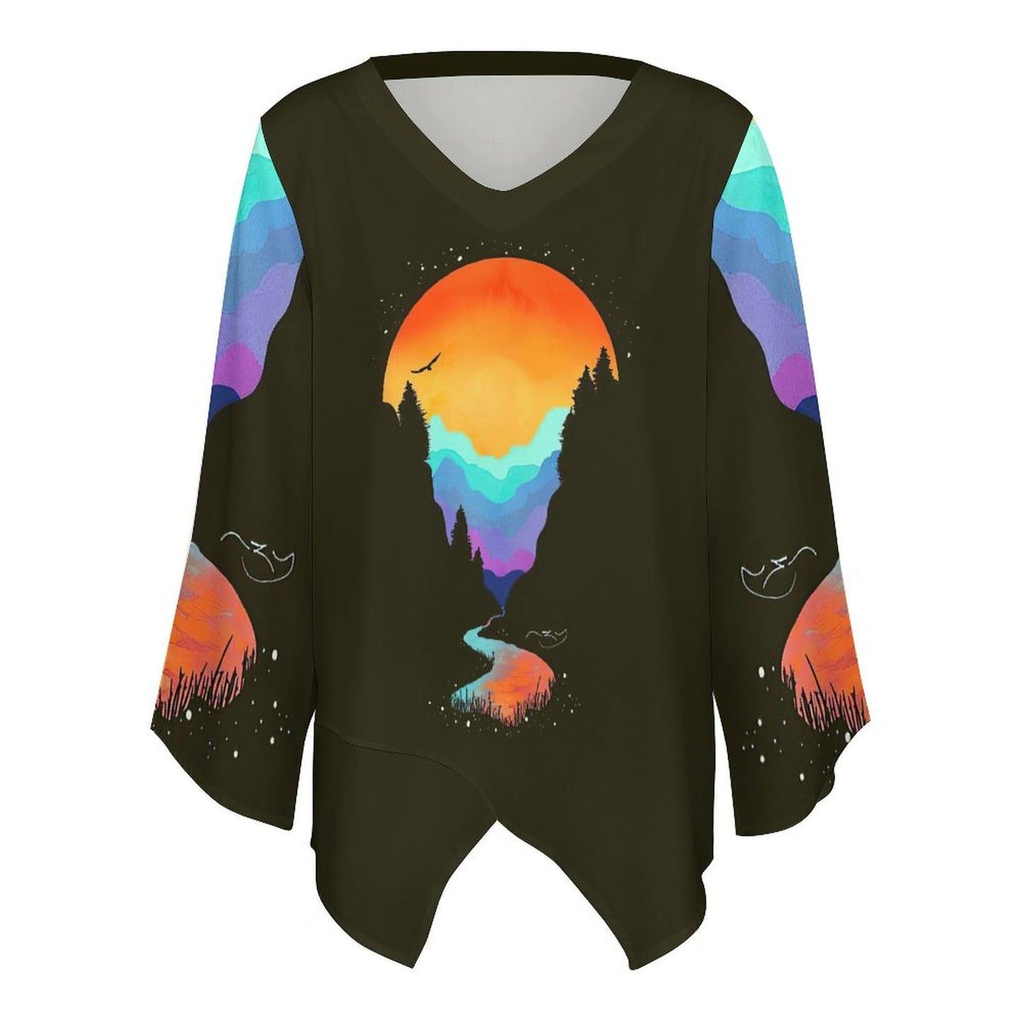 オリジナルシフォンブラウス | 透け感・涼感・体型カバー | S-5XL