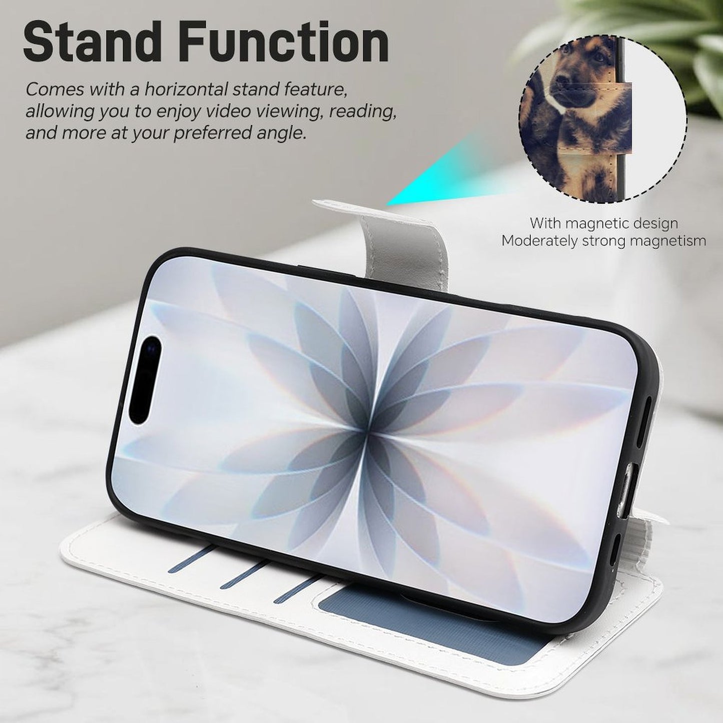 iPhone 17 名入れ レザーフリップケース（カードホルダー・ストラップ付き）