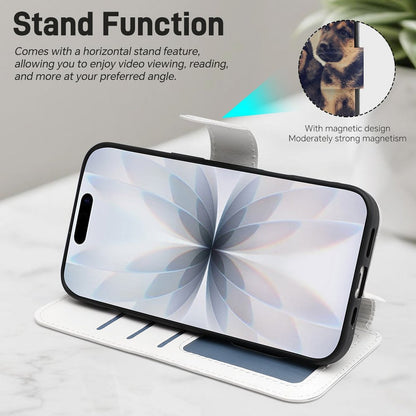 iPhone 17 名入れ レザーフリップケース（カードホルダー・ストラップ付き）