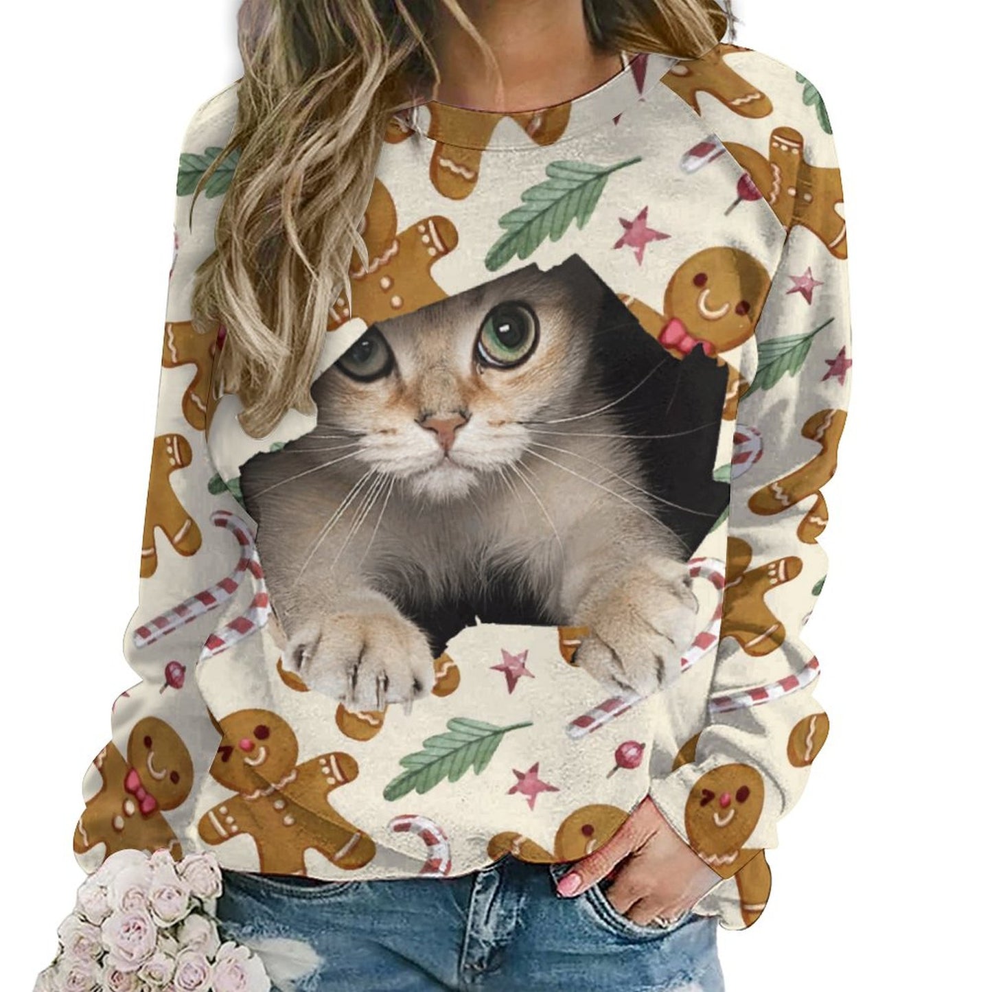 【ラグラン袖】クルーネック スウェットシャツ | 280gフレンチテリー | オリジナルプリント トレーナー