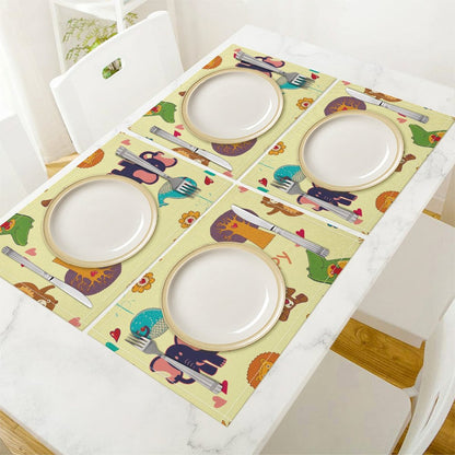 【一枚の、アートな時間】リネン素材で作る、オリジナルランチョンマット