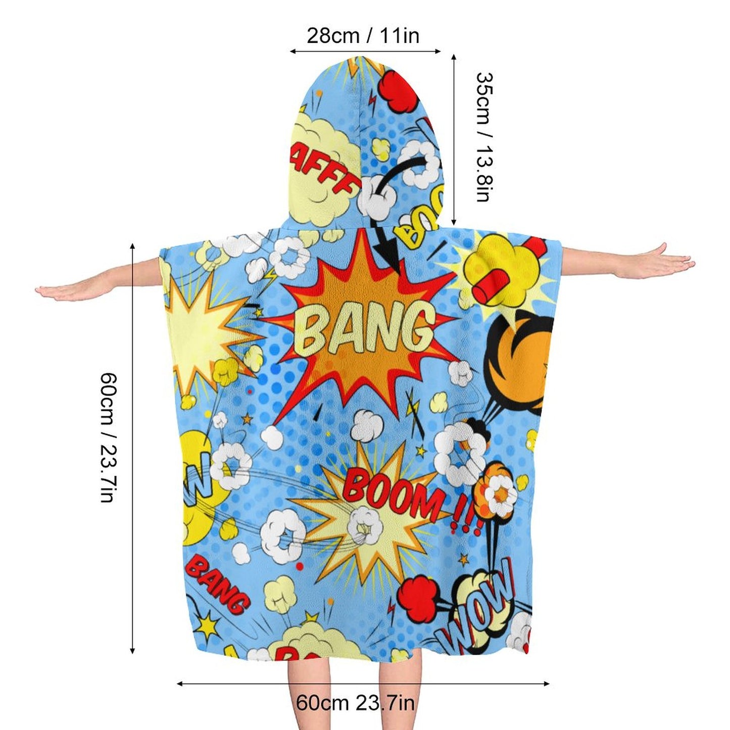 【湯冷め防止】イヤイヤ期もご機嫌に！サッと着れる子供用フード付きタオル｜名入れOK