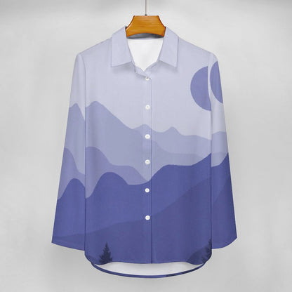Irregular Hem Shirt Nature View Paintings
