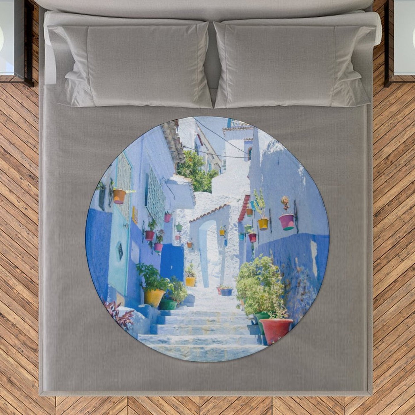 【円い聖域を描く】写真で作るオリジナルラウンドブランケット｜ピクニックにも