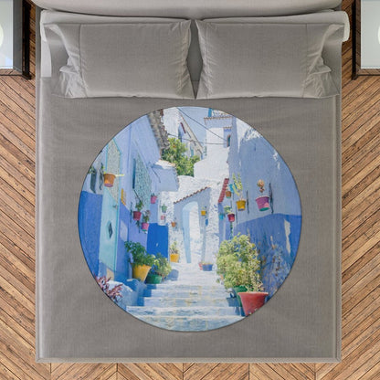 【円い聖域を描く】写真で作るオリジナルラウンドブランケット｜ピクニックにも