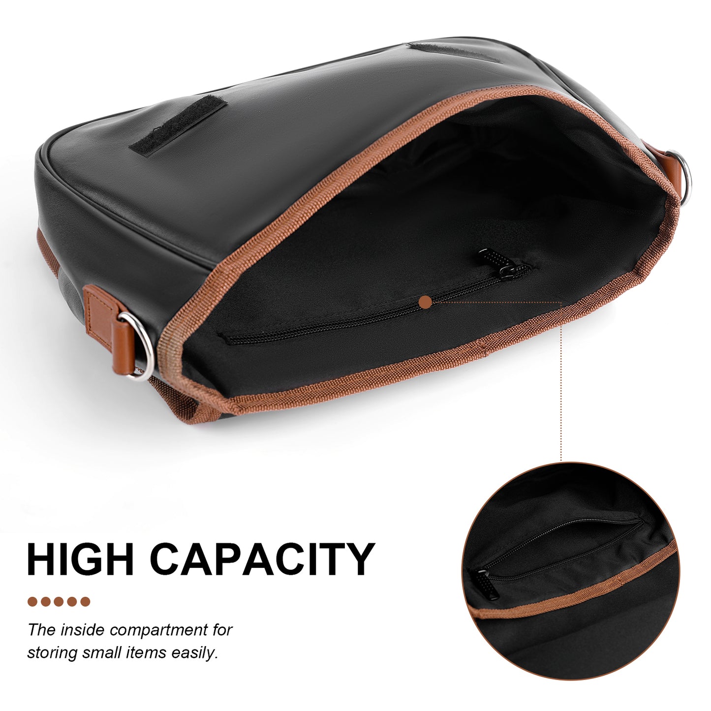 PUレザー メッセンジャーバッグ | 2WAY クラッチ＆ショルダー | オリジナルプリント