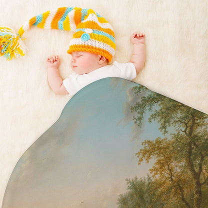 【ベビーに贈る】写真で作るオリジナル子供用フランネル毛布｜安心の円形ブランケット