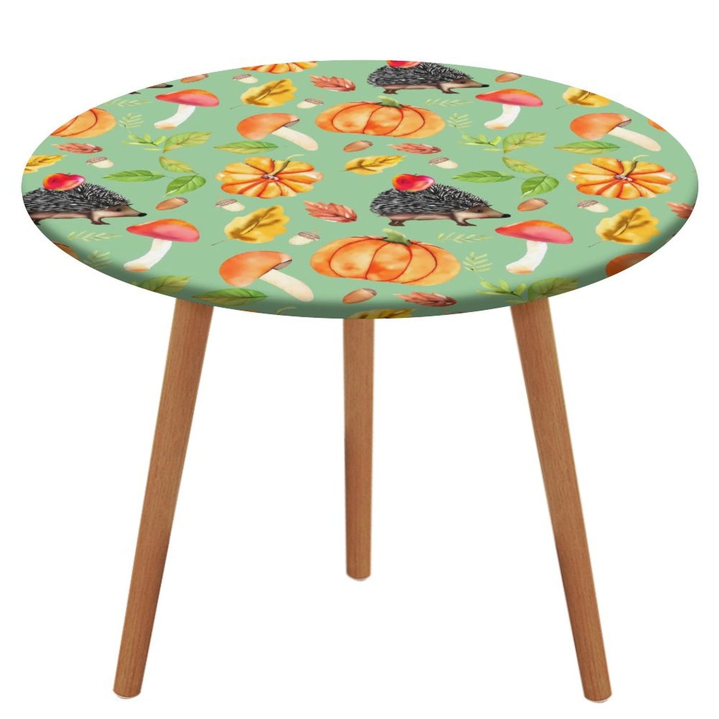 【古いテーブルが蘇る】写真で創る、フィット円形テーブルカバー｜防水・屋外OK