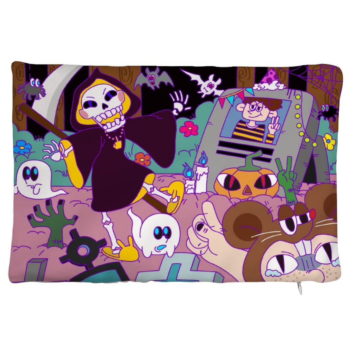 オリジナル 腰枕カバー 作成 | 両面プリント・極上ベルベット | 12x20インチ 長方形クッションケース