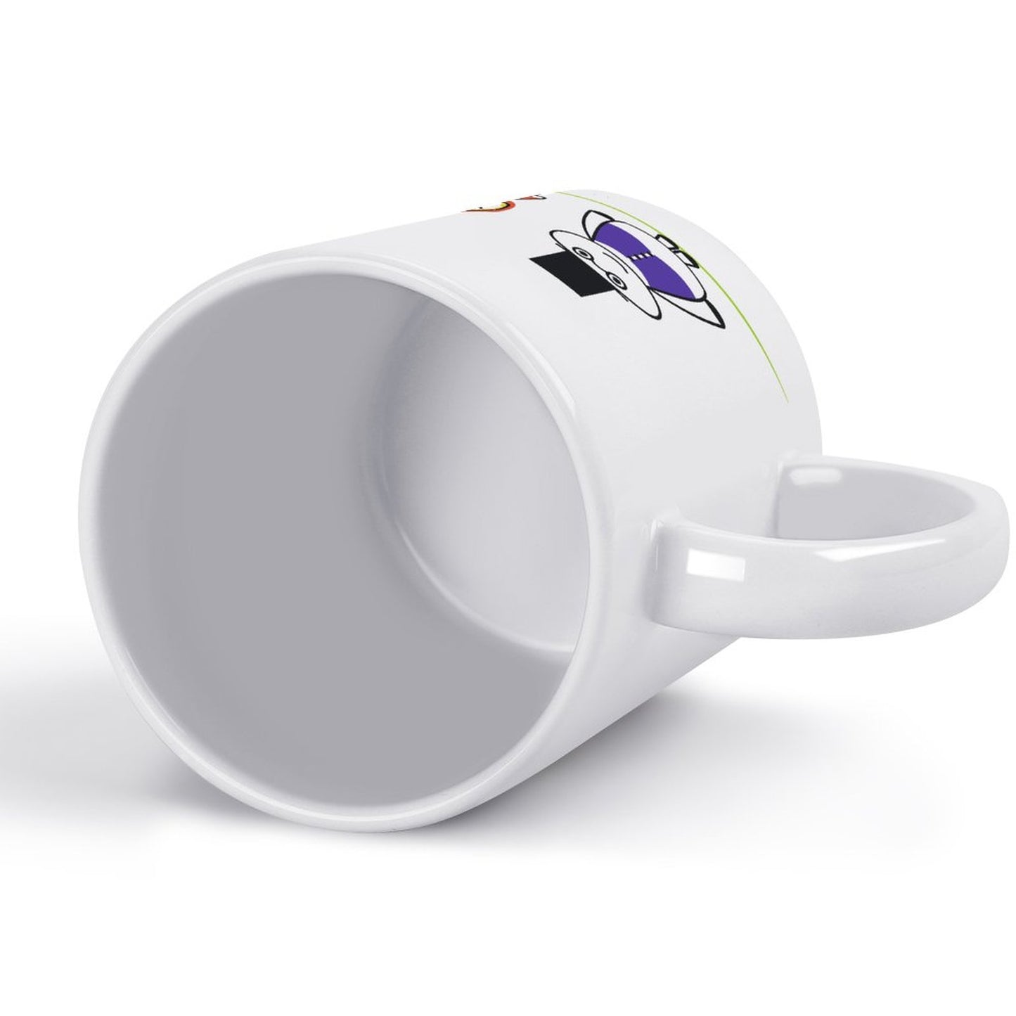 オリジナル マグカップ 陶器 | 名入れ 白 ホワイト 350ml | 電子レンジ対応 オフィス