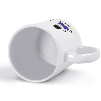 オリジナル マグカップ 陶器 | 名入れ 白 ホワイト 350ml | 電子レンジ対応 オフィス
