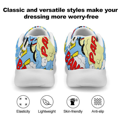 【フライニット】男女兼用 軽量エア・スニーカー | 保温＆通気 飛織シューズ | オリジナルプリント