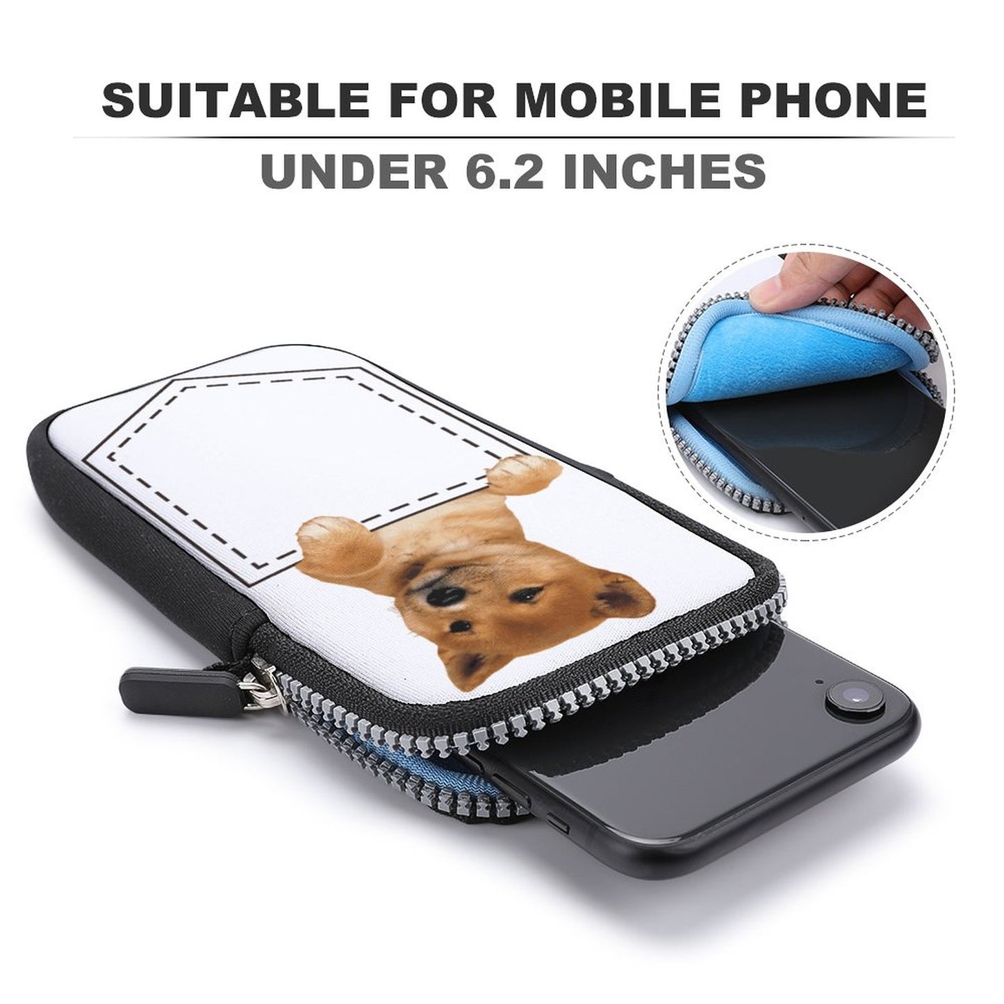 スマホポーチ 斜めがけ | ネオプレン 防水 スマホショルダー | 軽量
