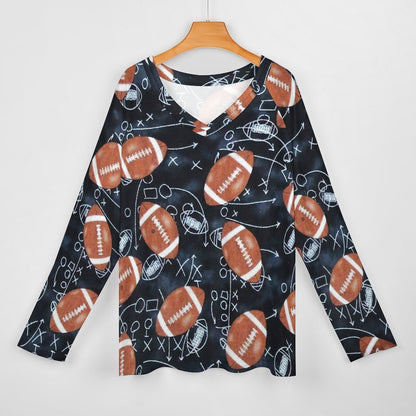 【シワにならない】ダブルVネック長袖Tシャツ｜旅行・体型カバーに (S-5XL)