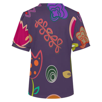 レディースVネック泡泡袖Tシャツ 小坑条熱転写カスタムプリント
