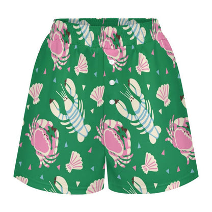 オリジナルプリント ショートパンツ レディース ルームウェア ビーチショーツ (4WAYストレッチ)